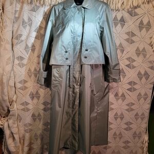 British Mist size 14 pale green or sage long coat